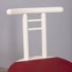 Set of 4 vintage 1980s chairs in wood and red vinyl, italian design