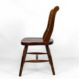 Set of 6 "Windsor" / Western / Cowboy chairs in beech, Circa 1970