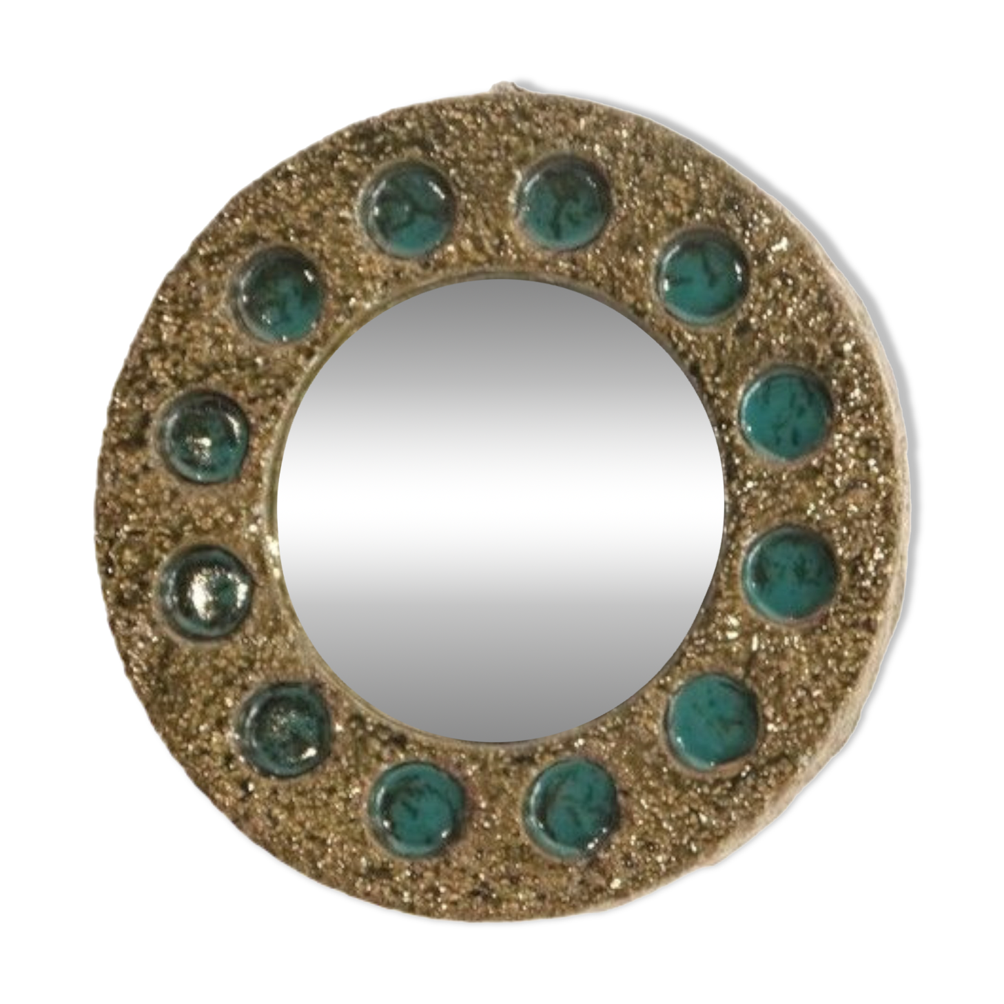 Vintage Scandinavian ceramic mirror 1960