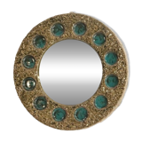 Vintage Scandinavian ceramic mirror 1960