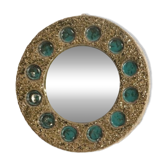 Vintage Scandinavian ceramic mirror 1960