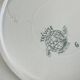 6 Longchamp ironstone dessert plates, Treviso pattern, green earthenware