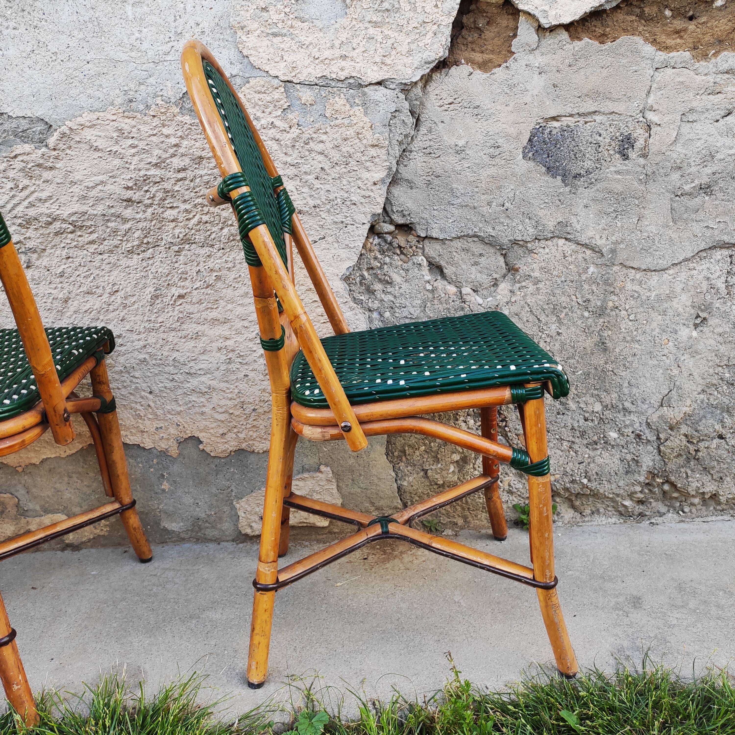 4 vintage parisian bistro chairs