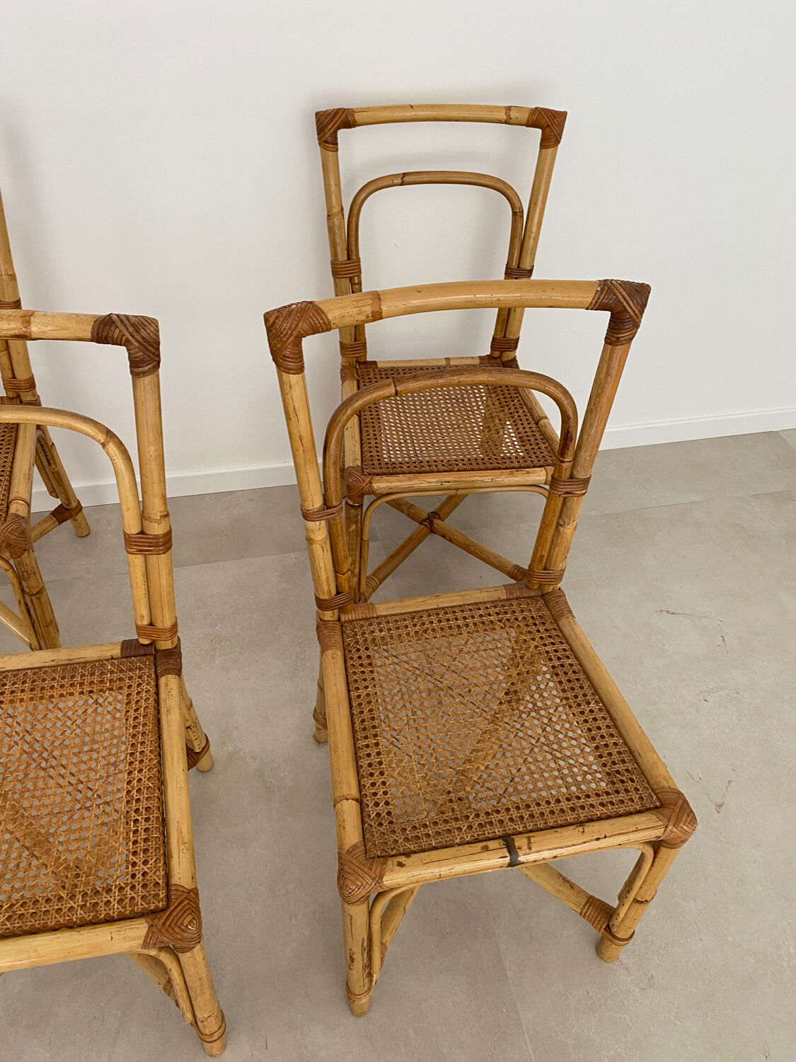 Vintage rattan canning chairs