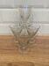 Set of 4 engraved glass white wine glasses