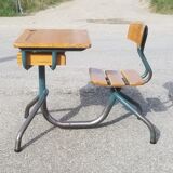Vintage 1-seater school desk 50