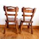 Paire de chaises brutalistes style ranch