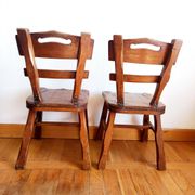 Paire de chaises brutalistes style ranch