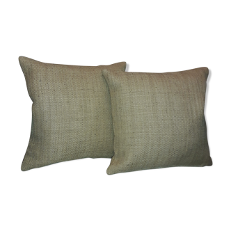Paire de coussins avec tissu Shanghaï de Pierre Frey