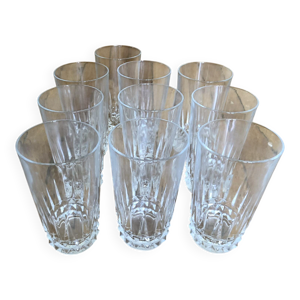 10 verres cristal d’arques