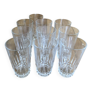 10 Crystal d'Arques glasses
