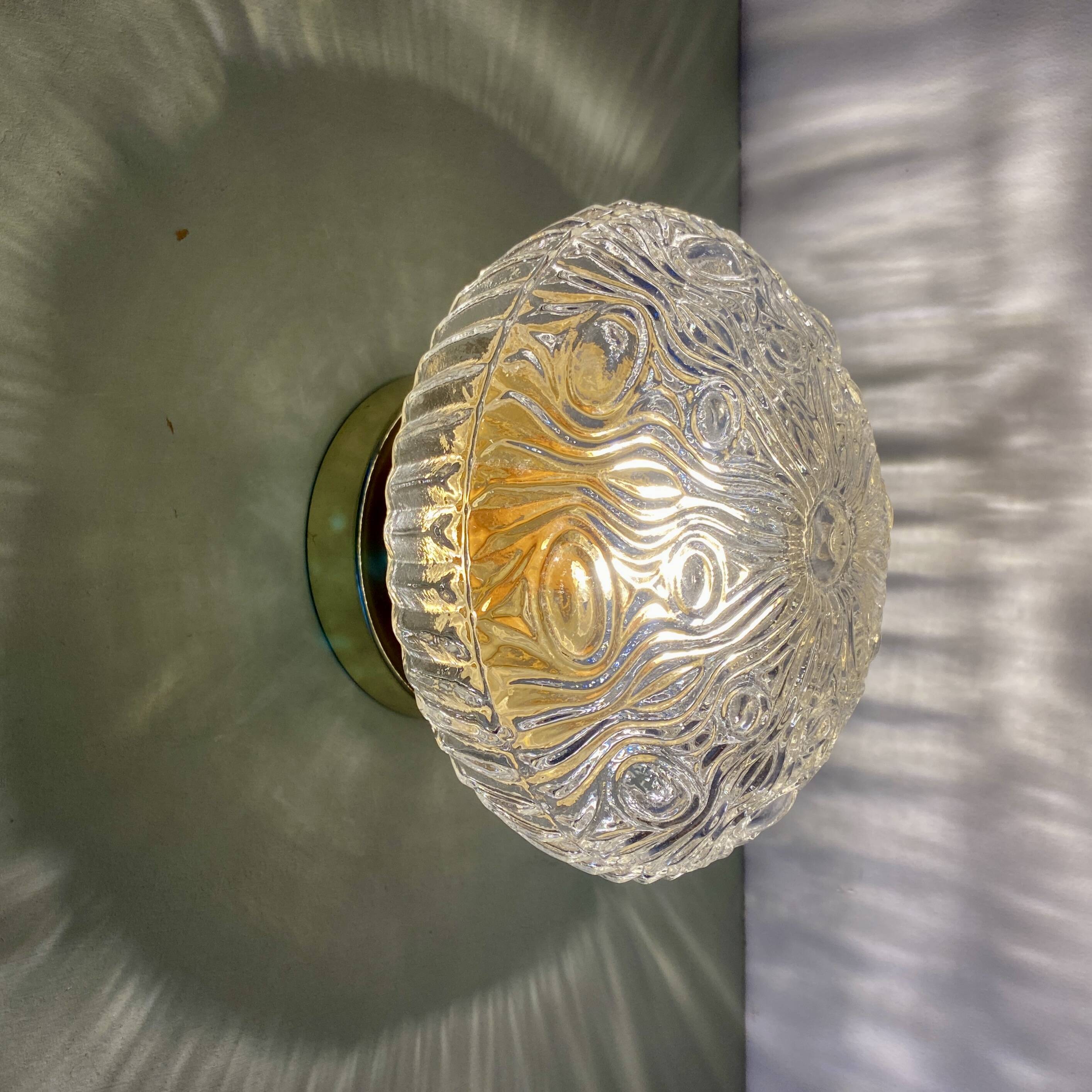 Vintage round glass wall or ceiling light globe