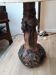 Ceramic lamp decorated with foliage