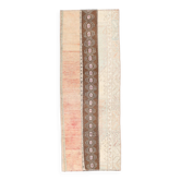 2x6 Turkish Short Brown Handmade Vintage Runner Rug, 64x174Cm