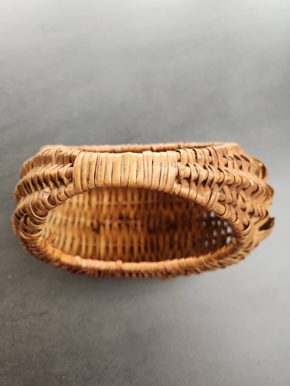 Vintage wicker gondola basket