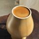 Grande carafe boule en grès orange H20