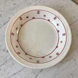 Plat creux Digoin Sarreguemines modèle "Andrée" petits soleils années 30