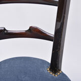 Set of four Italian Mid-Century Modern High Back dining chairs by Aldo Tura