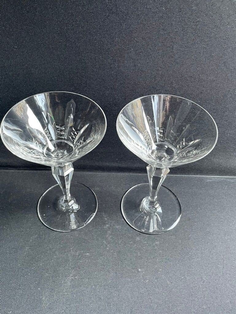 2 champagne glasses stamped Baccarat - Service Austerlitz