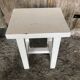 Vintage White Wood Milking Stool