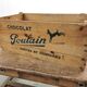 Wooden chocolate poulain case 1950