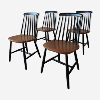 Set of 4 chairs Swedish 60s