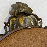 Oval bronze mirror