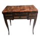 French marquetry dressing table, circa 1900, with adjustable mirror and storage.