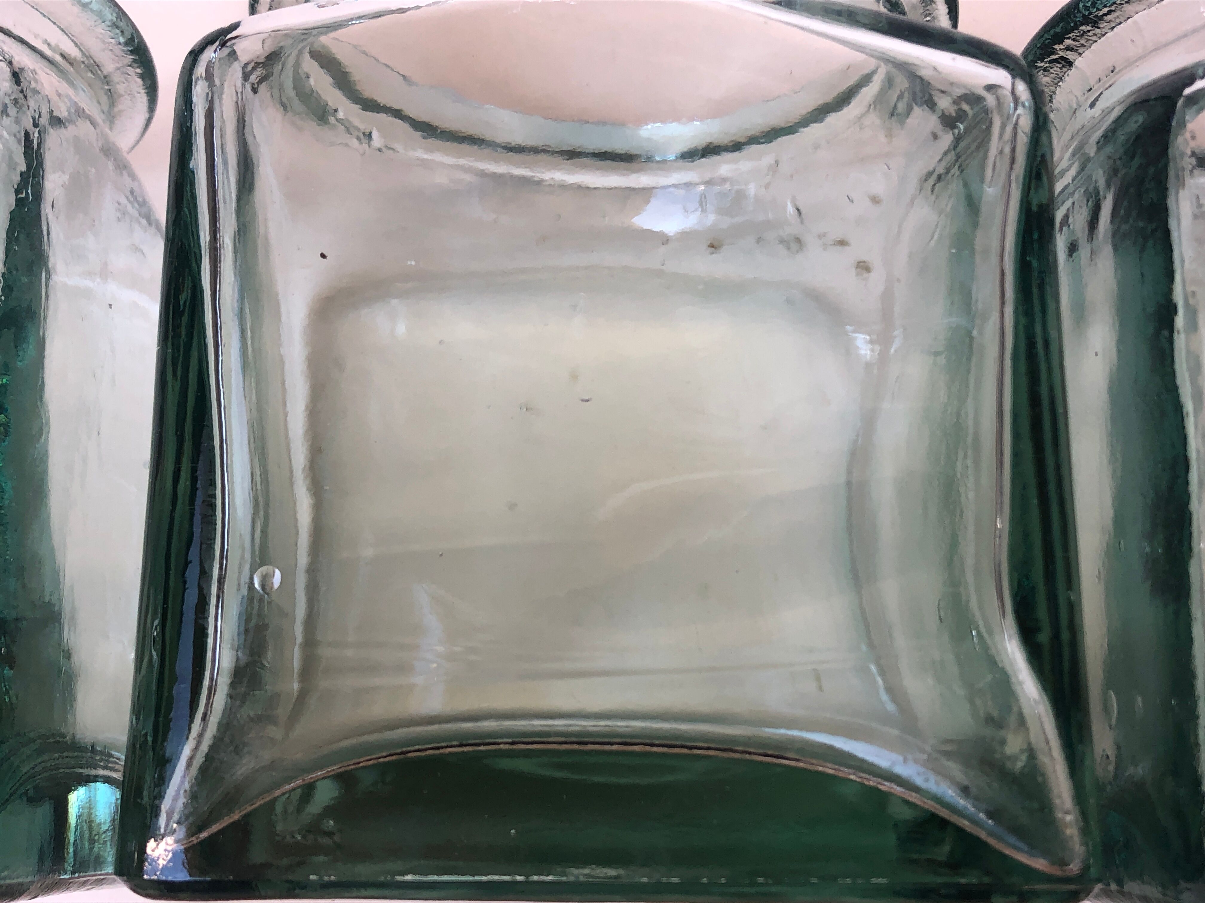 Set of 5 jars glass and Cork. 1970