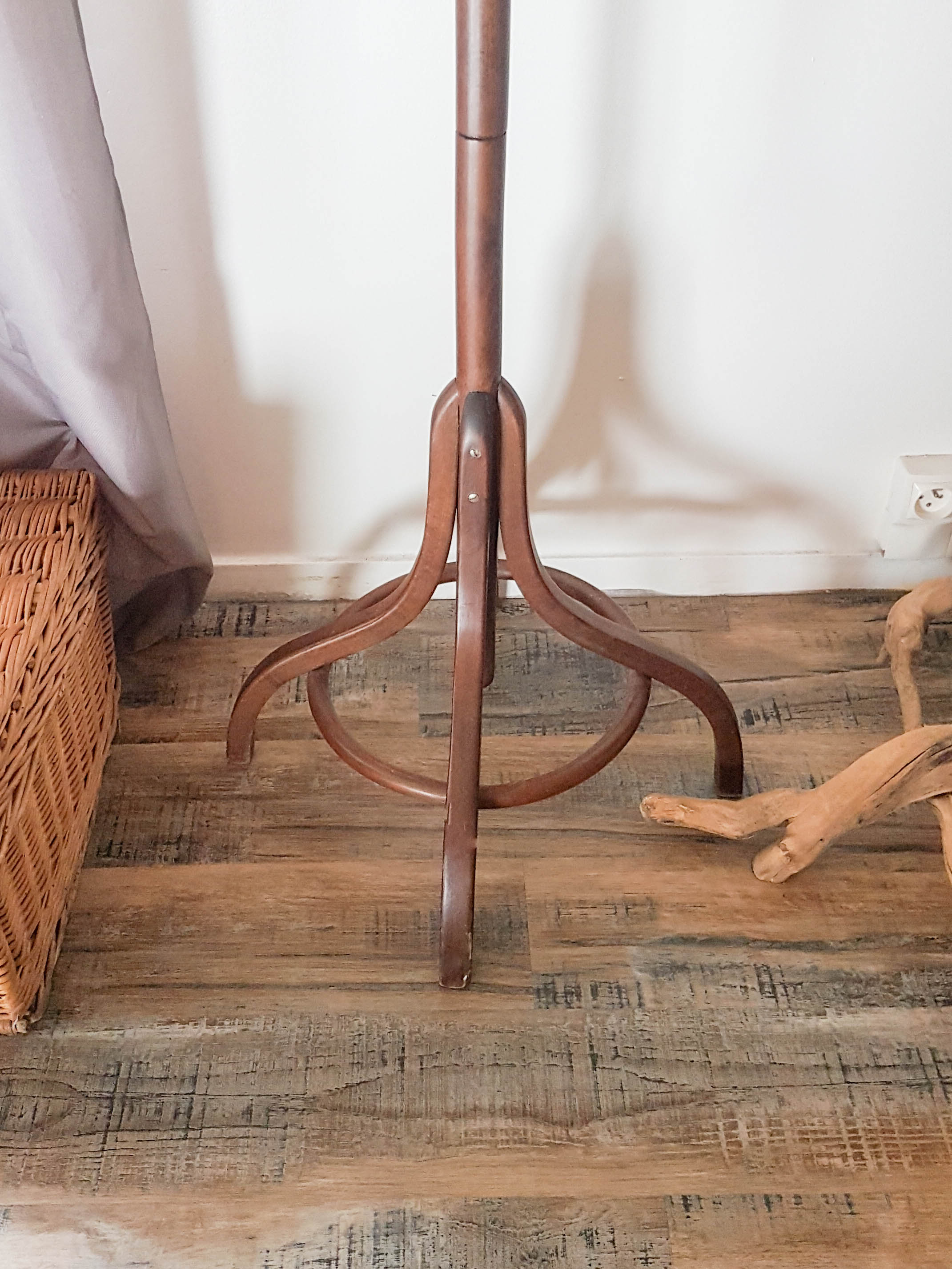 Rustic wood vintage coatrack