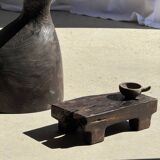 Sexy Neck - Solid wood (monoxyle) brown side table