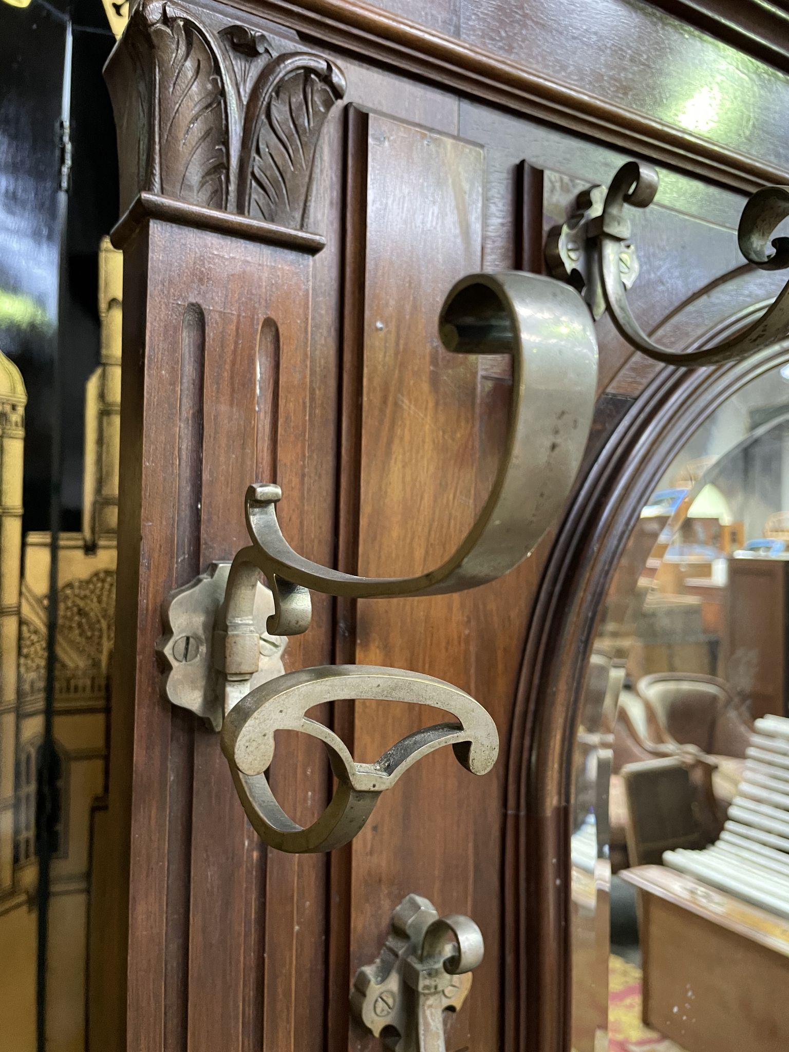 Walnut wardrobe Napoleon III style