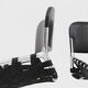 Set Vintage italian chairs black leather and chrome 1970s