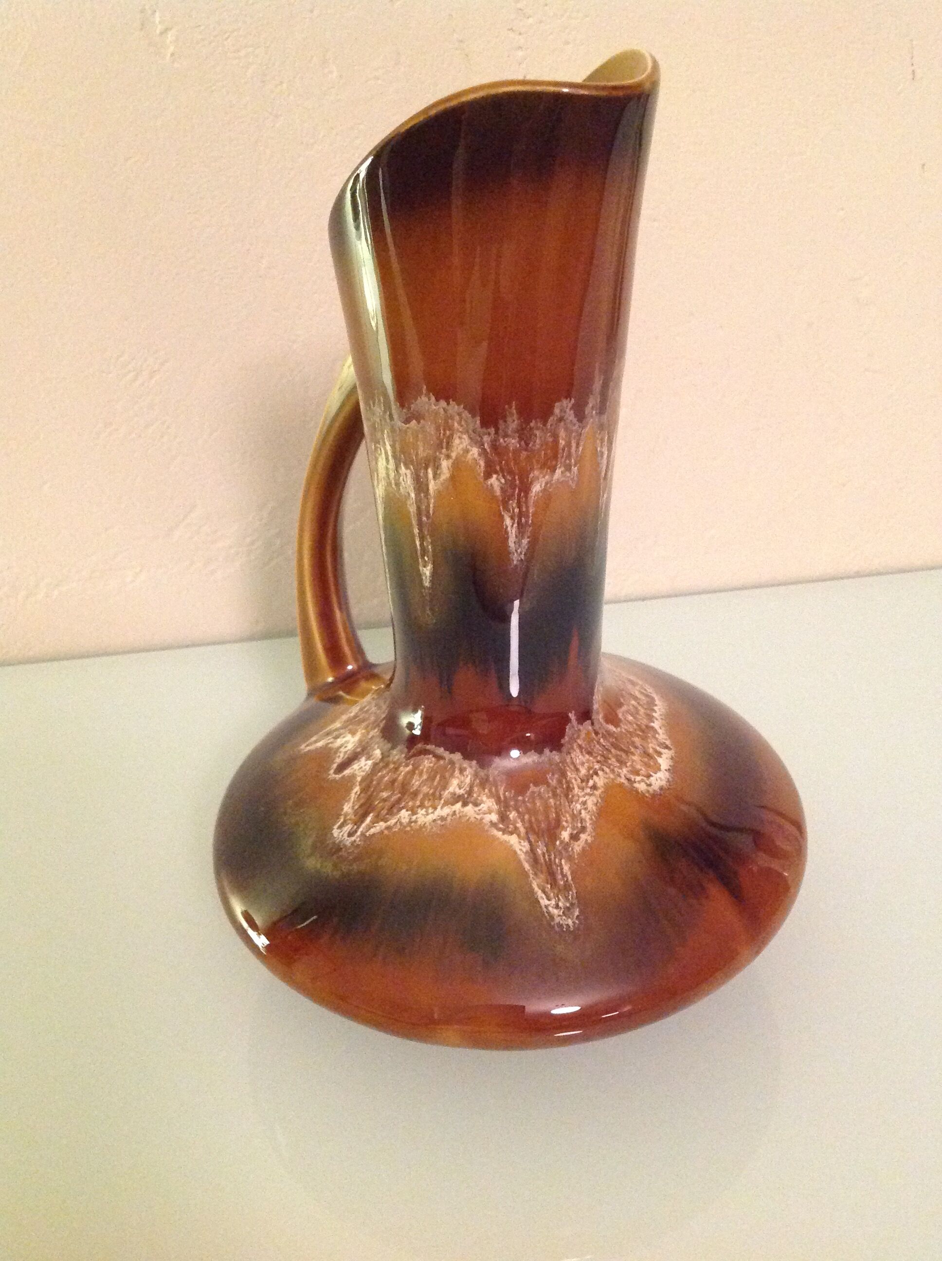 Jug with handle ceramic sarreguemines