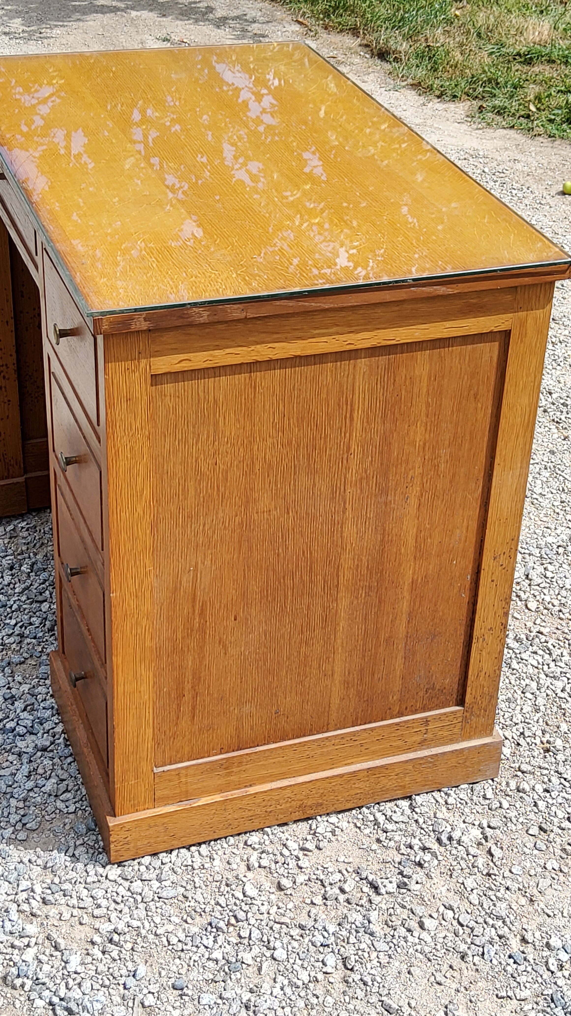 Office of the 50s in blond oak 1 box 5 drawers