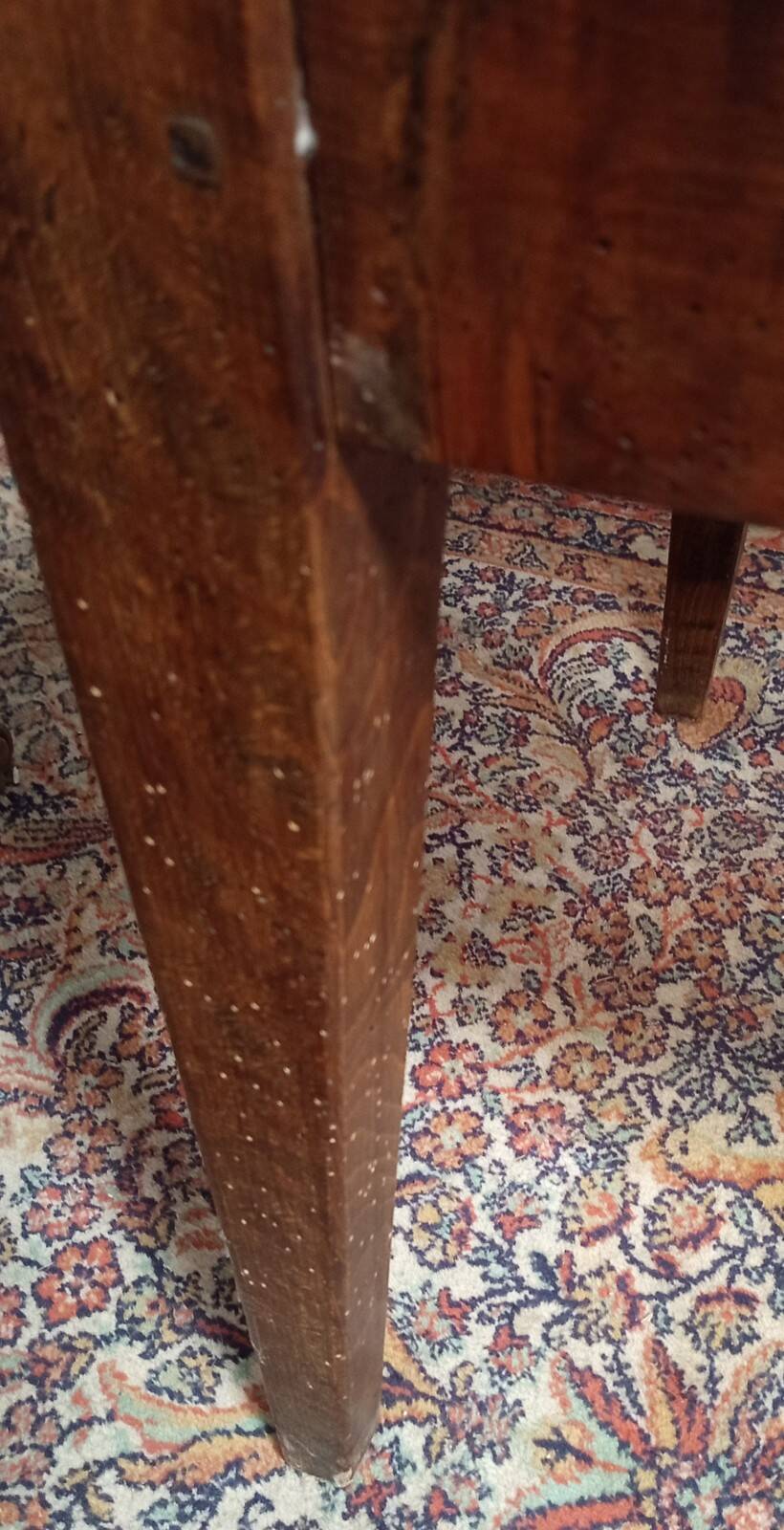 Table with a kneading trough in beech from the 19th century.