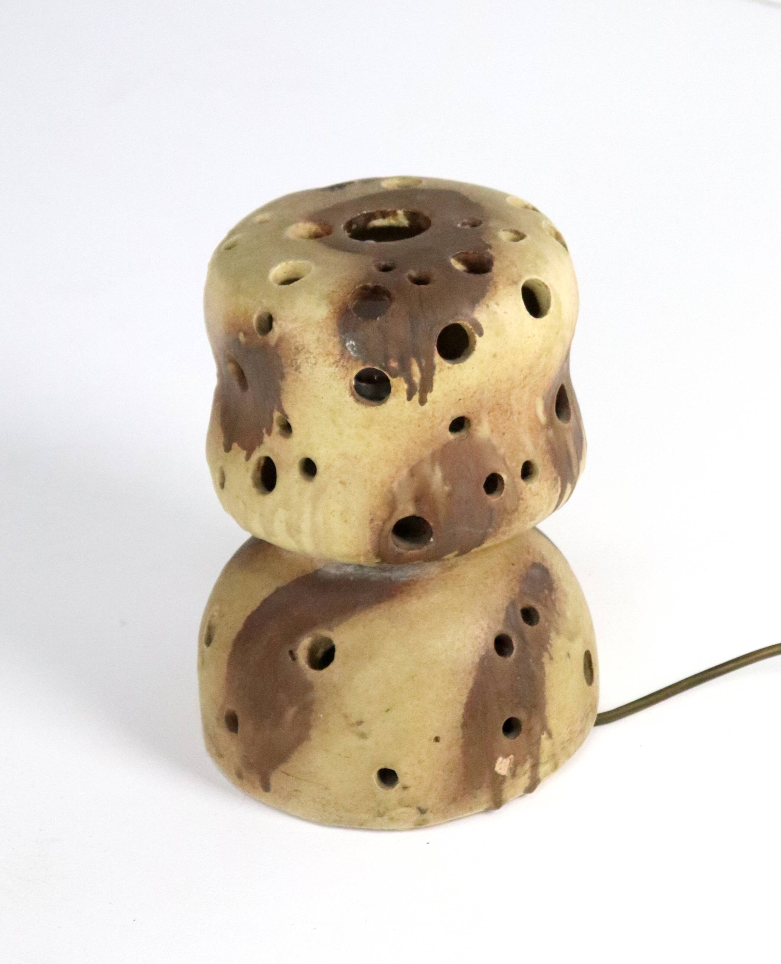 Lampe en céramique brutaliste