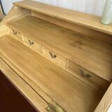 Antique oak secretary – light polished wood – Louis XV style
