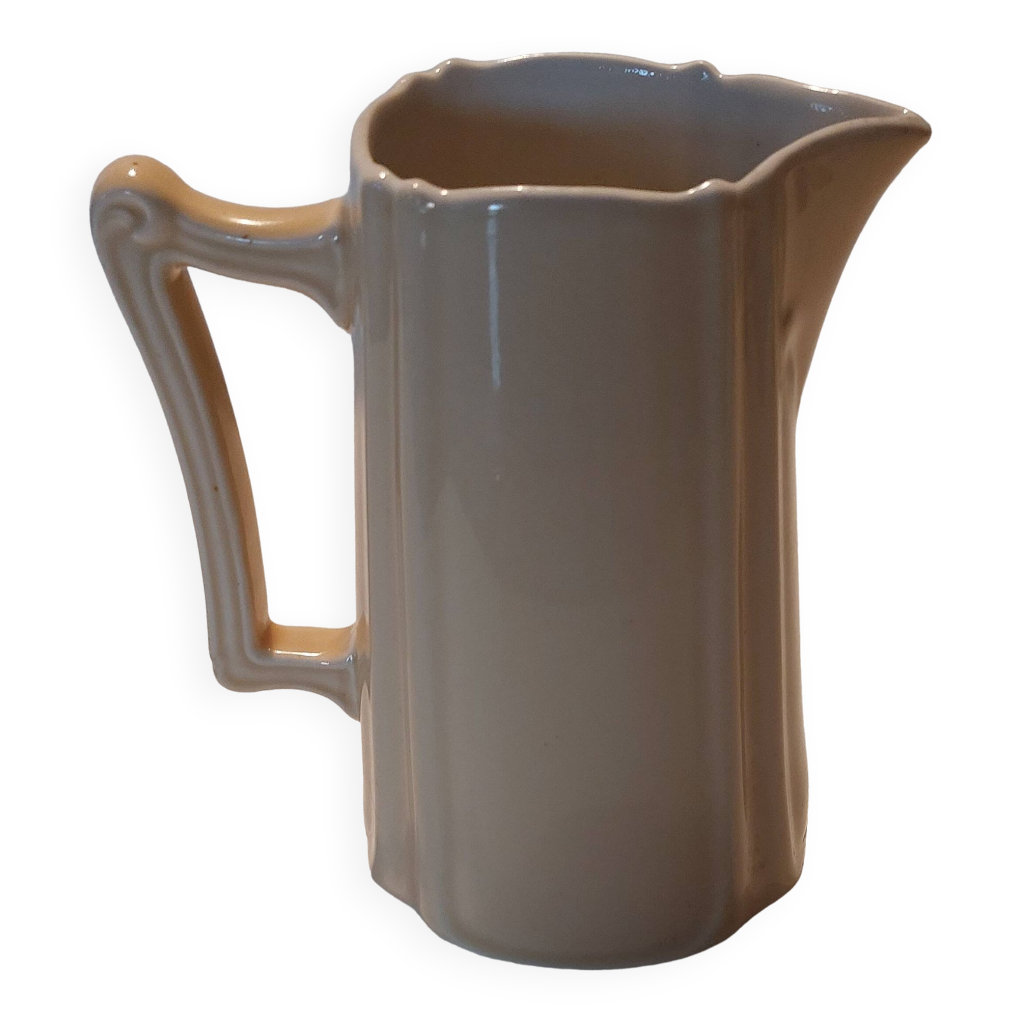 Beige art nouveau pitcher 19 century