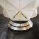 Old ceiling lamp globe opalescent glass rare model Ø 18 cm ART DECO 1930 POLYEDRE 96 faces