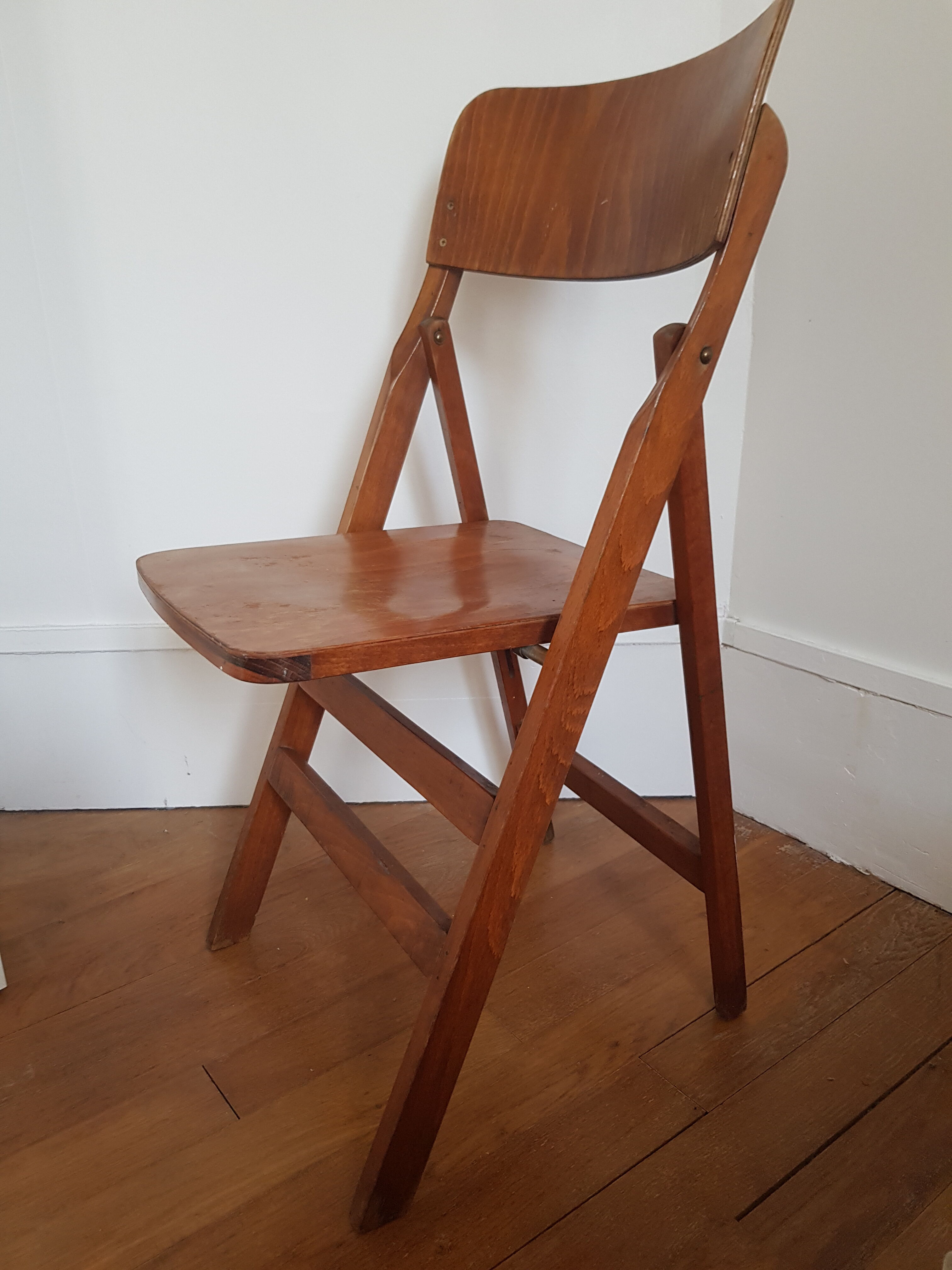 Wooden folding chair 50s
