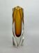 Yellow art glass vase by Flavio Poli for Murano