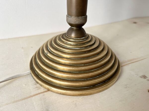 Lampe en bronze ''glands'' années 50, luminaire naturaliste vintage