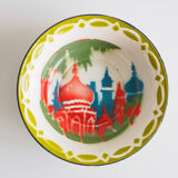 Enamelled metal salad
