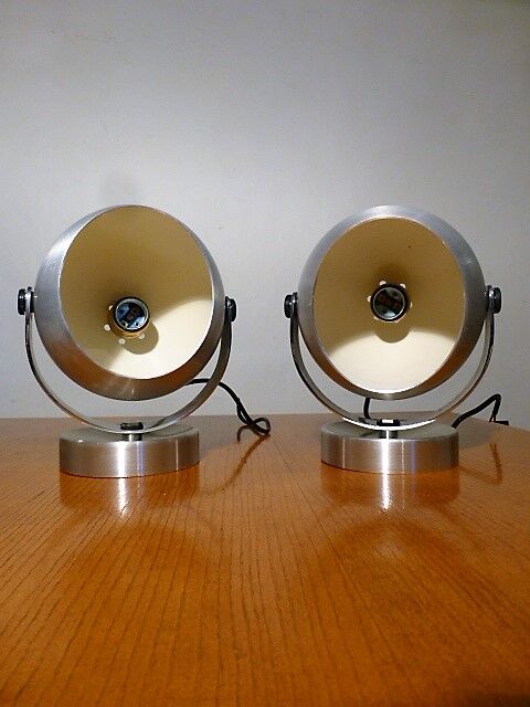 Pair of wall lamps eyes ball 1970.