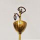 Mid Century Modern brass chandelier with smoked glass shades