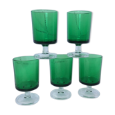 Lot de 5 verres à vin Luminarc Arcoroc année 1970