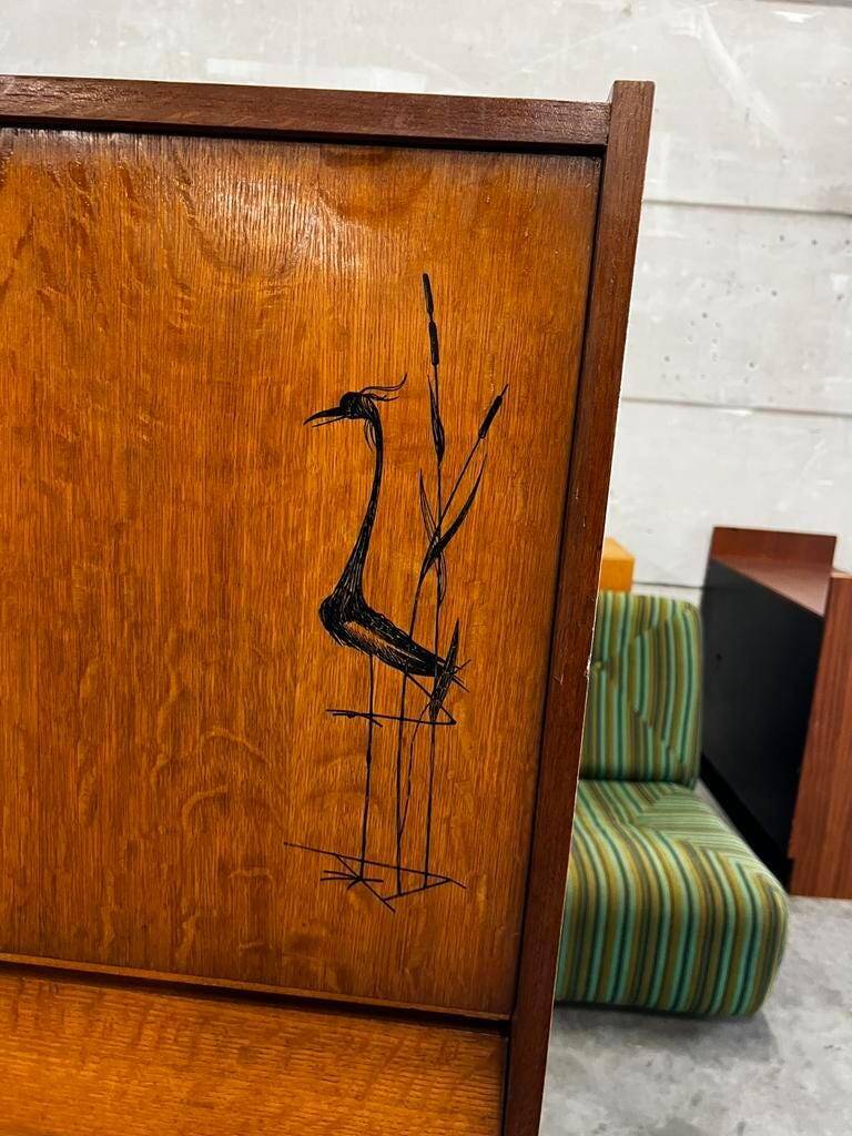 Armoire / secrétaire / meuble bar vintage en bois