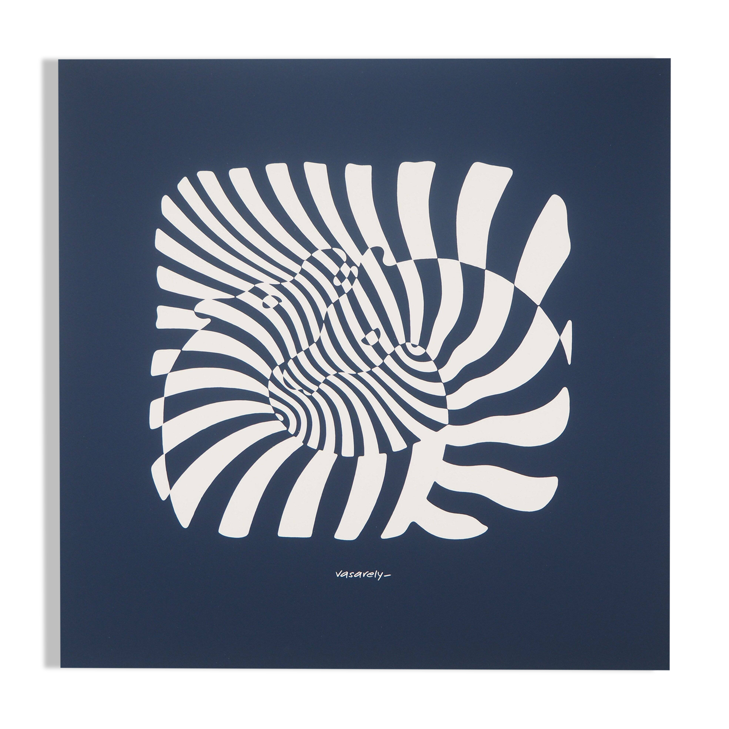 Victor Vasarely: Zebras on a Blue Background - Original Signed Silkscreen Print