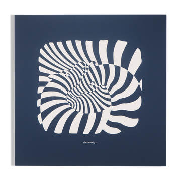 Victor Vasarely: Zebras on a Blue Background - Original Signed Silkscreen Print
